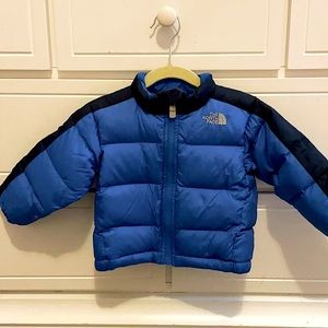 The North Face Blue Down Puffer Jacket 6-12 months